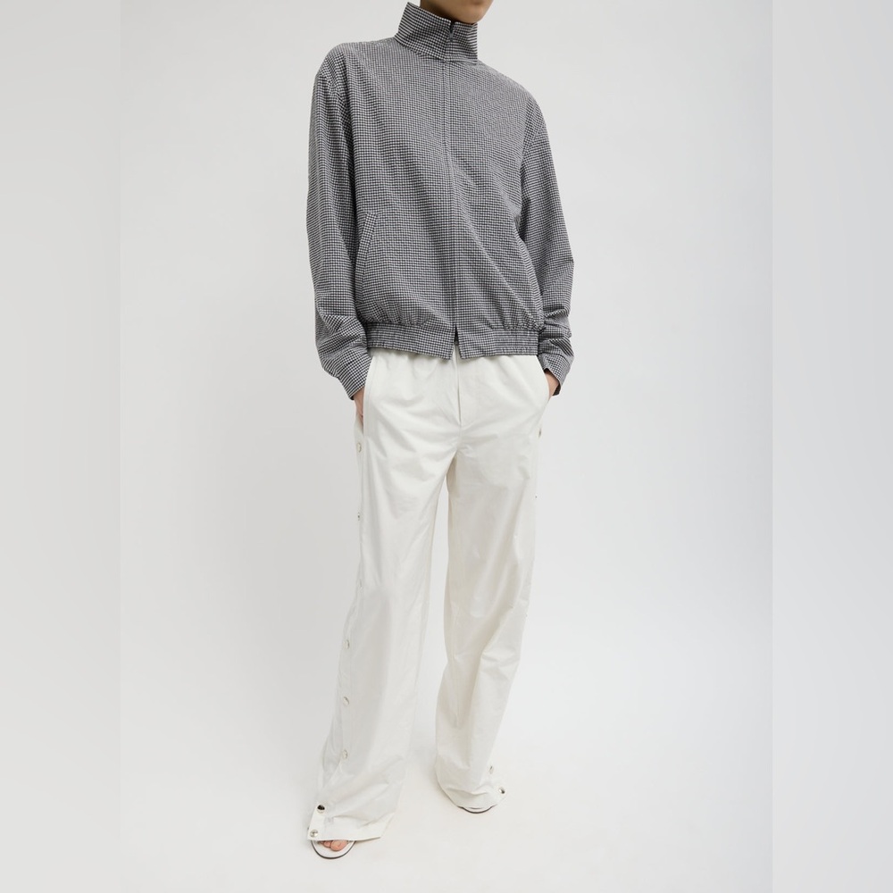 🆕 Tibi Tech Gingham Track Jacket Black/White